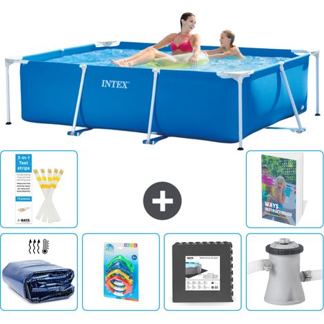 Intex Piscina con estructura Rectangular - 220x150x60 cm - 7-piezas  S3