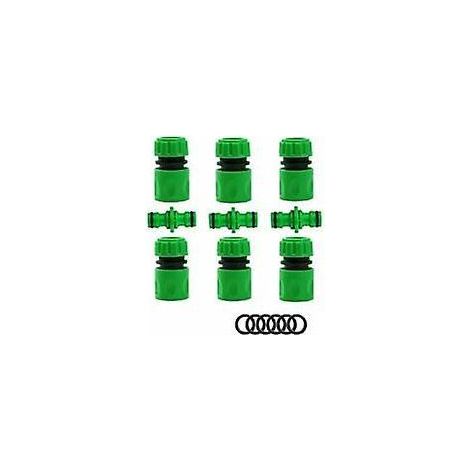 Connettore per tubo da giardino, accessori per tubo di irrigazione (6 connettori rapidi per tubo, 3 connettori doppi maschio), kit di connessione rapida e altro ancora. (1/5)