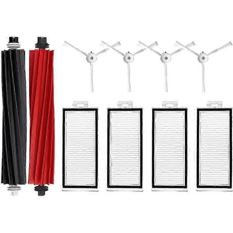 Lot de 10 pièces de rechange pour aspirateurs robots Roborock Q8 Max, Q8 Max+, Q5 Pro et Q5 Pro+ : brosse latérale principale et filtre HEPA (1/3)