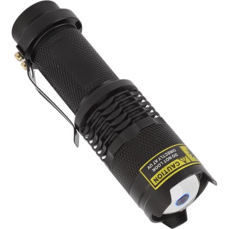 Lampe torche UV étanche, alimentée par piles, résistante aux chocs, en aluminium, 365 nm, détecteur d'urine de chat (1/5)