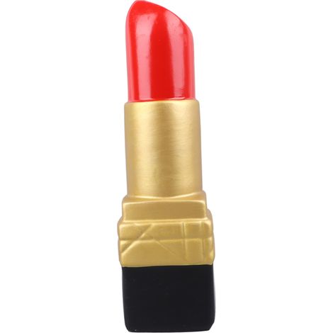 Vase créatif en forme de rouge à lèvres, magnifique vase en résine raffiné, imitant un véritable rouge à lèvres, vase décoratif pour librairies, cafés, doré (1/5)