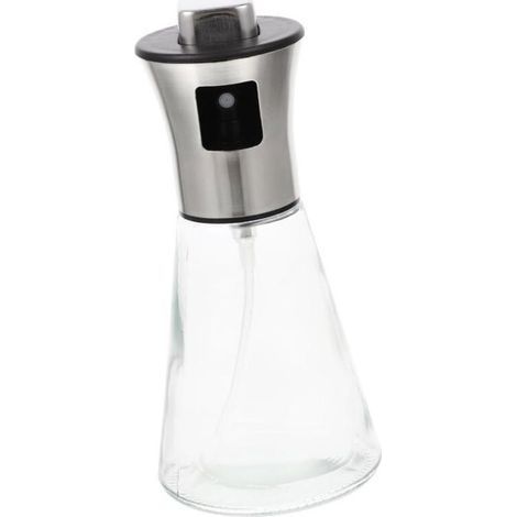 Bouteille d'huile de pulvérisation de cuisine Distributeur d'huile de cuisine Bouteille atomiseur Argent (1/4)