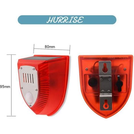 Sonew alarme de détecteur de mouvement Lumière Stroboscopique Solaire Avec Capteur De Mouvement PIR Alarme OB jardin Rouge 1 pièce (1/5)