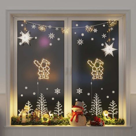 Luces de Navidad Santa Silueta 2 piezas 35 LEDs  cálido