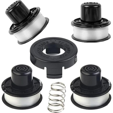 4 Bobines De Fil - Cache-Bobine - Ressort - Alimentation Automatique Pour Coupe-Bordure - Nylon Et Abs - Compatible Gl250 Gl310 Gl360 (1/5)