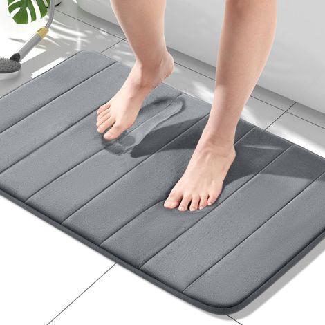 1 Tapis de Bain, Mousse à Mémoire de Forme, Antidérapant, Absorbant, Salle de Bain (1/5)