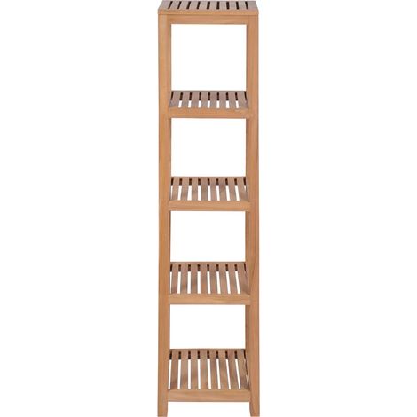 Maison Exclusive - Badregal mit 4 Böden Massivholz Teak 42x42x165