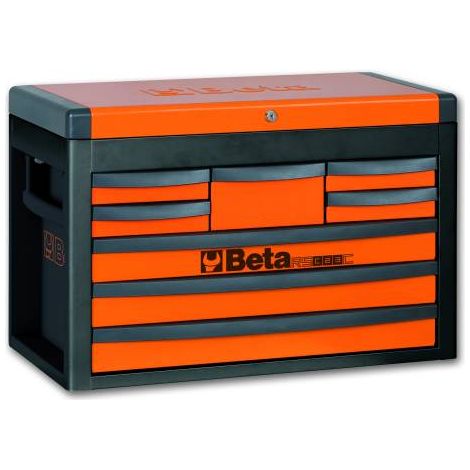 Beta – Servante d'atelier roulante 8 tiroirs 70 x 33 x 46,2 cm – Charge max 25 kg par tiroir – Glissières télescopiques à roulement à billes - RSC23C