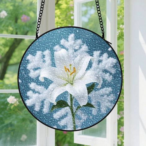 15cm Suspension vitrail pour fenêtre, accroche-soleil romantique, décoration maison et bureau, cadeaux pour femmes (1/5)