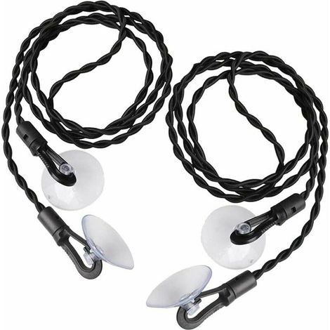 Corde à Linge Voyage, 2 Pièce Corde à Linge Etendoir à Ventouse Rétractable Portable pour Intéri ou Extéri, Voyage, Camping Randonnée, Noir (1/5)