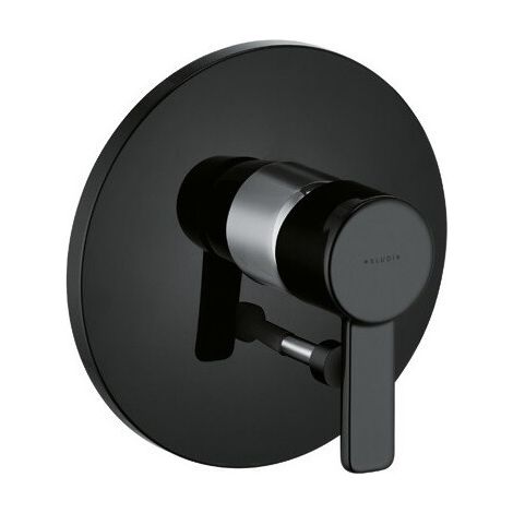 Mitigeur bain-douche à encastrer ZENTA garniture à encastrer chrome / noir KLUDI