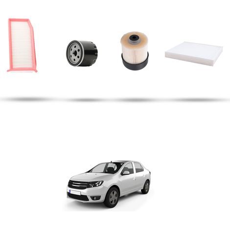 Kit tagliando 4 filtri compatibile con Dacia Logan II 1.5 Dci 66kw dal 2013 (1/5)