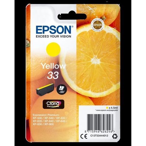 Epson Oranges C13T33444012 cartucho de tinta 1 pieza(s) Original Rendimiento estándar Amarillo (1/5)