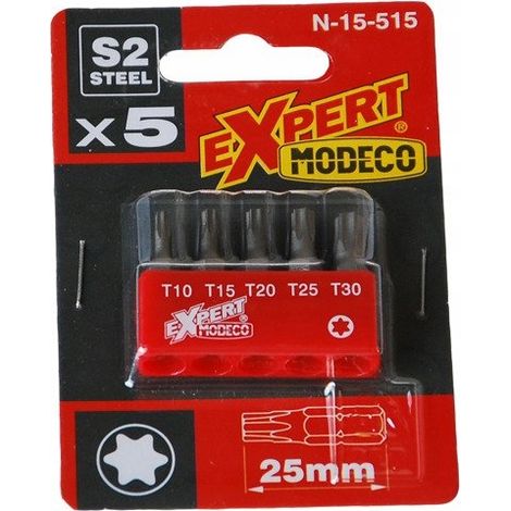 Juego de puntas para destornillador Modeco mn-15-515 TiN 25 mm (1/3)