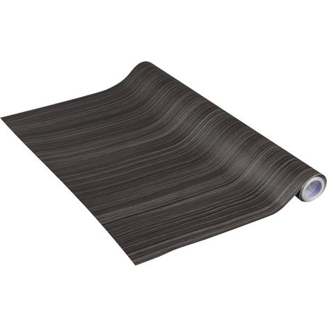 Papier adhésif effet bois Zebrano 45cm x 2m, Épaisseur 150μ, Film autocollant pour meuble et cuisine, film décoratif, papier peint, PVC sans phtalates, Fabriqué en UE (1/5)