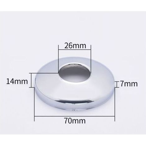 26mm Collier Acier Chromé Soupape Trou Couverture Robinet Rosace 14mm Taille(10 Pcs)
