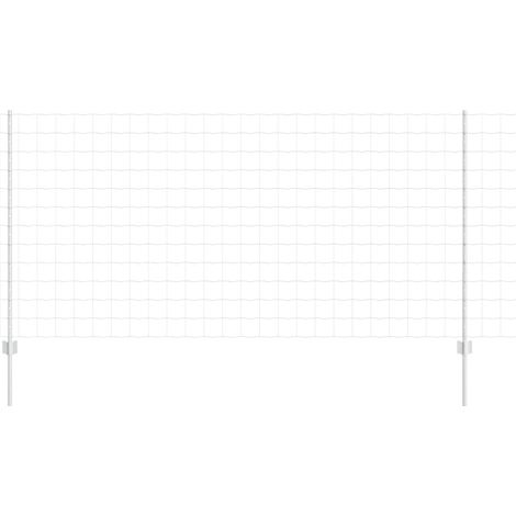 Grillage rouleau,Clôture Euro avec 22 poteaux U Argent 1,2x25 m Acier CFW2019366 (1/3)