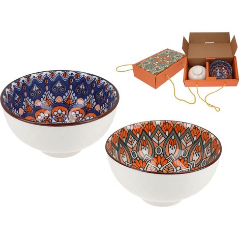 Set aus 2 Porzellanschüsseln, Servierschüssel-Set, DOM (1/4)
