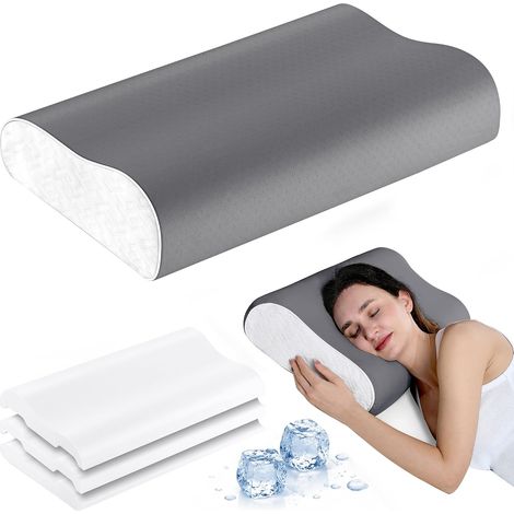 Oreiller Cervical Ergonomique à Mémoire de Forme, Hauteur Réglable (1/5)