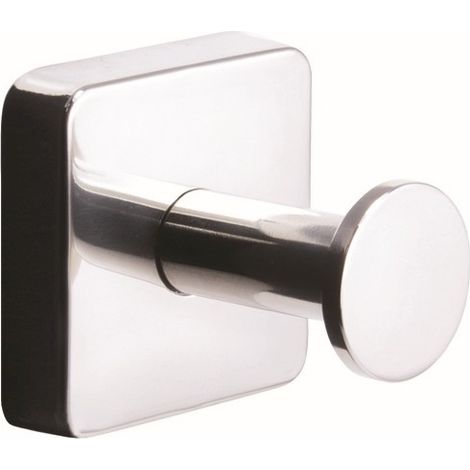 Appendiabiti bagno singolo in acciaio inox finitura lucida  CLODE-C kamalu