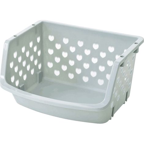 Boîte De Rangement Empilable - Boîte De Rangement En PP Pour Cuisine Salle De Bain Et Cellier - 33 X 21 X 18 Cm - 1 Pièce (1/4)