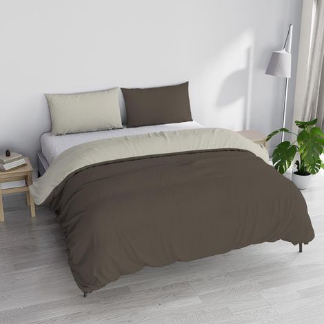 Parure Housse de Couette bicolore 100 % coton (1/5)