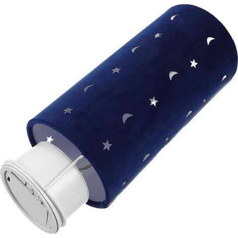 Lampe de Table Bleue en Tissu Design Ajouré Élégant, Lumière Non (1/5)