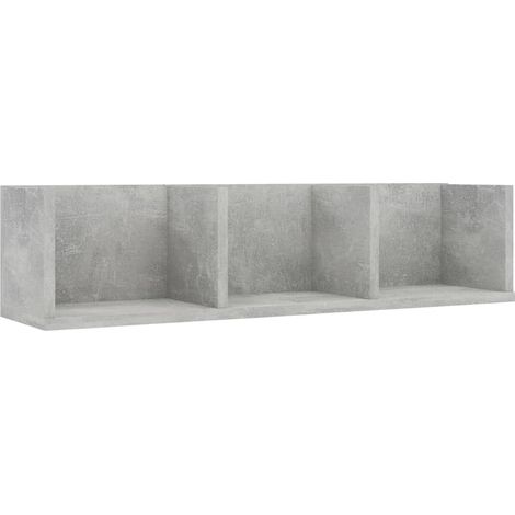 Maison Exclusive - CD-Wandregal Betongrau 75x18x18 cm Holzwerksto
