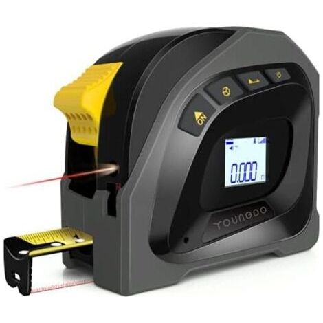 Laser-Entfernungsmesser mit hintergrundbeleuchtetem LCD-Display, Maßband, 40 m Laser-Entfernungsmesser, 5 m Maßband, Laser zum Messen, tragbar, wiederaufladbar