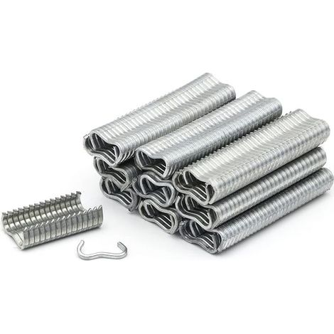 600 Pcs Hog Ring Pince à Clips Agrafes Oiseau Poulet Agrafeuse Grillage Souder RéParer Points Sertissage Soudage Fil Fer Barbelé Cage Animaux Compagnie (1/5)