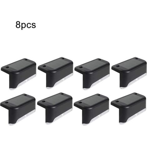 Un set di 8 luci solari a LED impermeabili per esterni, senza fili, adatte per recinzioni, giardini, scale, sentieri, parchi, ponti, ecc. (1/4)