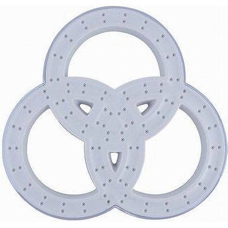 Cleafe - Soffione Per Doccia Bagno 3 Anelli In Abs Miscelatore Doccetta Multigetto 87514 - (1/3)