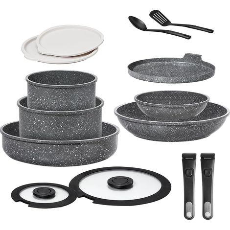 14-Piece Induction Cookware Set Saucepans Frying Pans 28 cm/20 cm (1/5)