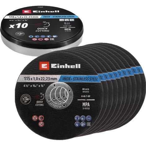Disco da taglio Einhell 711525 115 mm 1 mm 10 pezzi