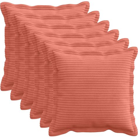 Housse de coussin 6 pc HOUTEN Rouge orange 35 x 35 cm vidaXL