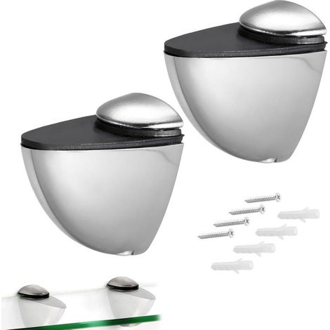 Supports Tablette Bois et Supports Etagere Invisible – 2 Pièces Support Etagere Murale Glasablage Support Tablette en Verre (1/5)