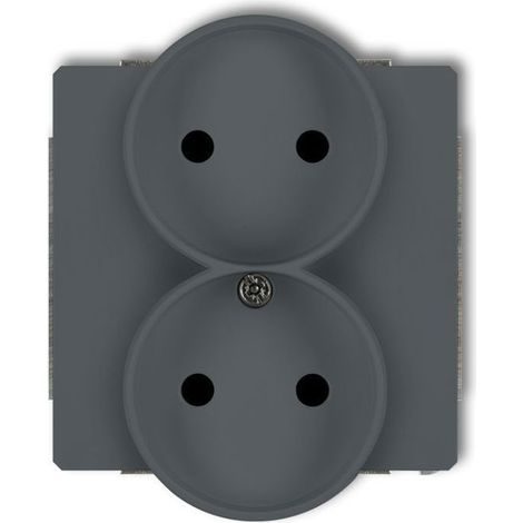 Presa elettrica Karlik 28dgpr-2 doppia con sicurezza bambini (1/3)