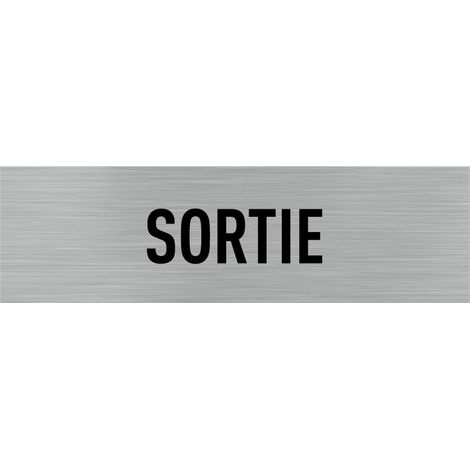 Pictogramme SORTIE (Q0025).- Plaque aluminium brossé - (1/5)