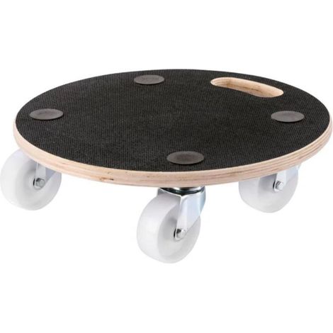 ORION91oficial® - Plataforma con Ruedas de 75 mm  Diámetro Ø38cm  ALTA CALIDAD  Muebles  Plataforma de Transporte redonda  Carga 250kg  Asa  Superficie Antideslizante  4 Ruedas giratorias  MD (1/5)