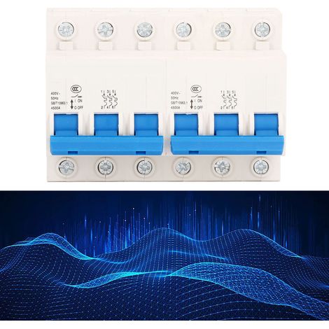 Miniatur-DIN-Schienen-Umschalter mit Verriegelung, 400 V AC, doppelte manuelle Umschaltung, 3P+3P/6000 A32 A (1/5)