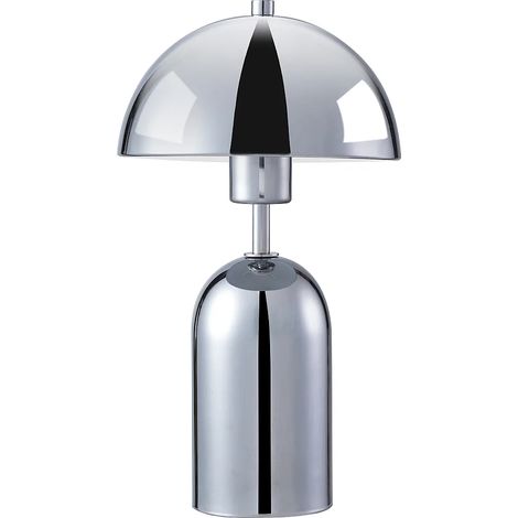 Lampada da tavolo a fungo in ottone spazzolato - D. 20 x H. 35,5 cm - Cromo - TANTA (1/5)