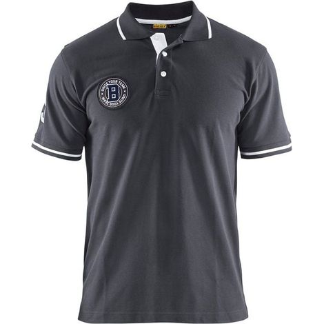 Polo da lavoro in piquet Blaklader Limited Edition Grigio / Bianco XL