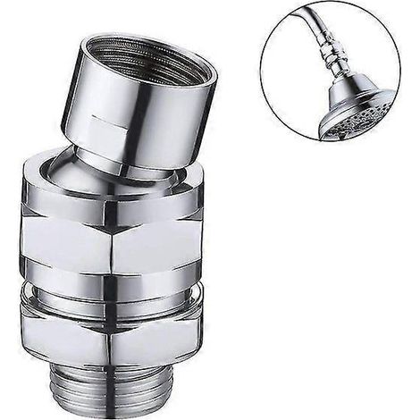 Accessoire de douche en laiton avec angle réglable, raccord standard G 1/2, finition anticorrosion, installation facile (1/5)