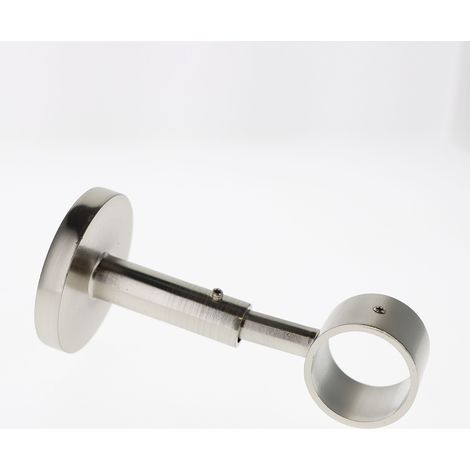 Support Extensible de 7,5/10cm pour tringles à rideaux de Diam.28mm en Nickel Mat - Boulet (1/5)