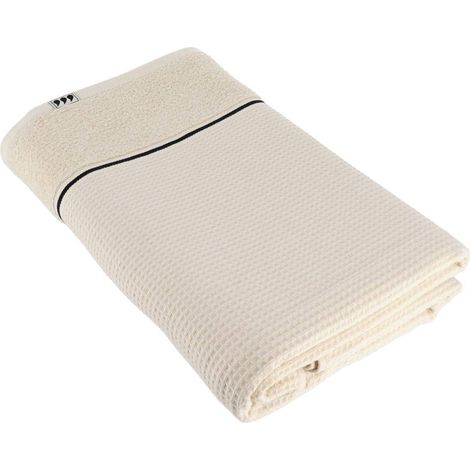 Telo da bagno 90x150 cm 100% cotone a nido d ape - beige - Tendance (1/2)