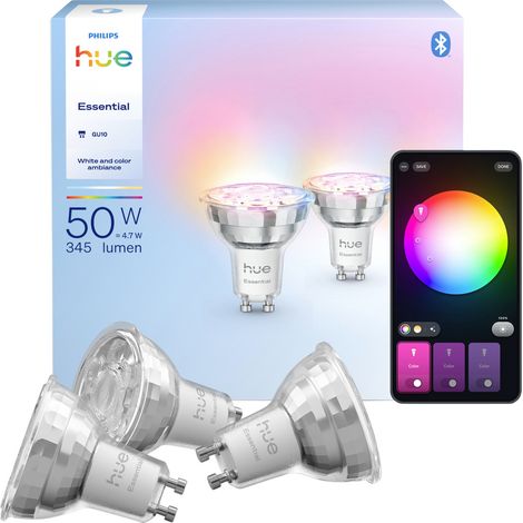 Philips  LED-Leuchtmittel 929004235704 EEK: F (A - G) Hue Essential White & Col. Amb. GU10