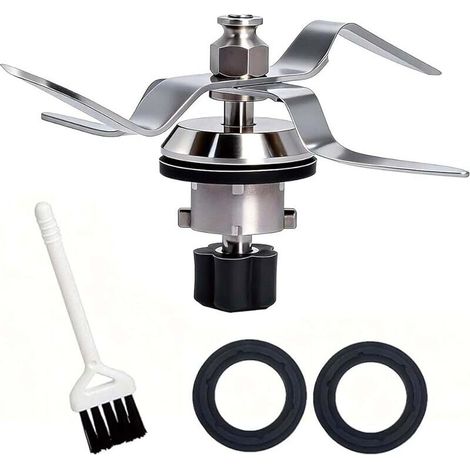 Lame de rechange en acier inoxydable compatible avec les robots culinaires Silvercrest Monsieur Cuisine Connect et Monsieur Cuisine Smart, comprenant 2 joints d'étanchéité (base à 5 dents)