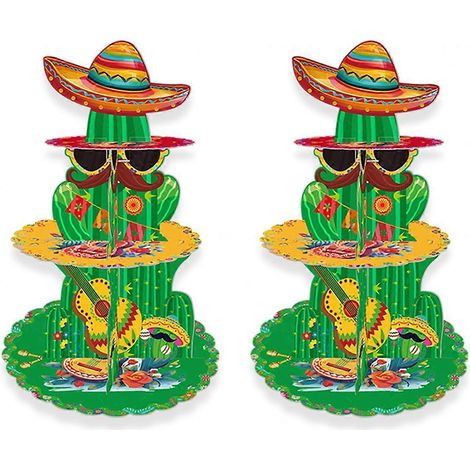 Mexikanische Fiesta-Partydekorationen, 2 Cupcake-Ständer (1/5)