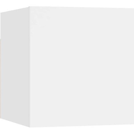 Maison Exclusive - Nachttisch Weiß 30,5x30x30 cm Holzwerkstoff (1/5)