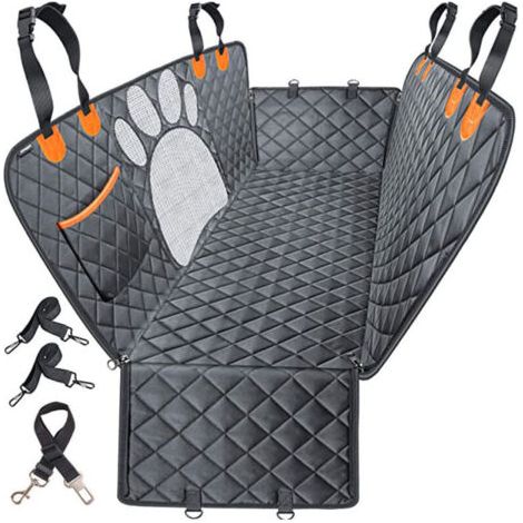 BUNTHAUS Housse de Siège pour Chien Housse Banquette Arrière Antidérapant et Imperméable avec Fermeture à Glissière Extérieure Chien Housse de Protection de Coffre Universelle pour Voitures 135X148 c (1/4)
